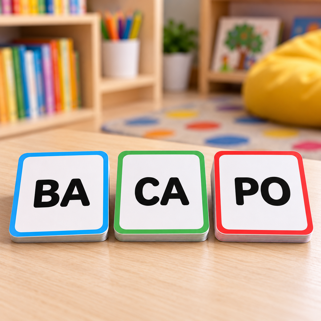 Cartas de sílabas BA, CA e PO
